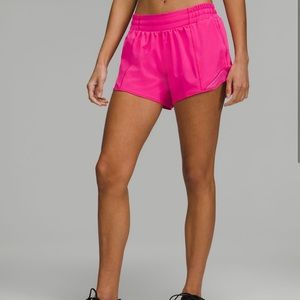 Lululemon Sonic Pink Hotty Hots (4 inch, Low rise)